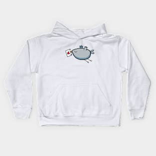 bird with loveletter Kids Hoodie